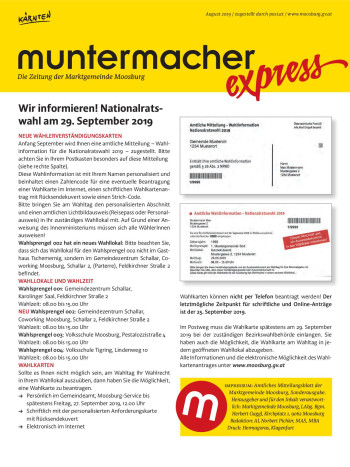 Cover Muntermacher Express August